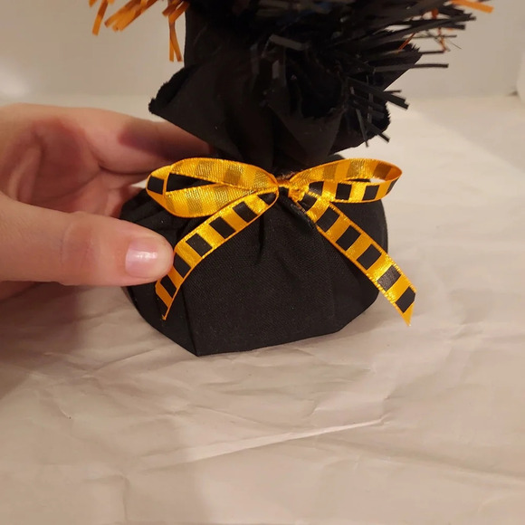 Mini 19 inch Halloween Orange & Black Decorative Tree with 16 Ornaments - Picture 8 of 8